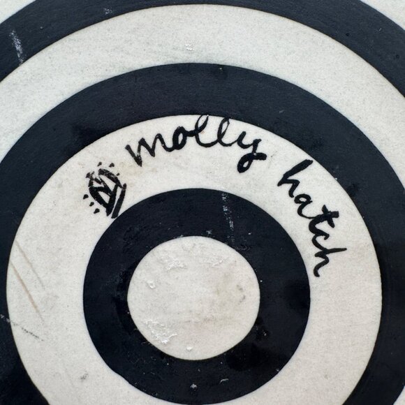 Molly Hatch Anthropologie Red Black Swirl White Serving Dish Bowl Something Good - Picture 8 of 15